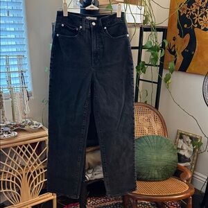 Madewell Washed Black The Perfect Vintage Wide Leg Denim Jeans